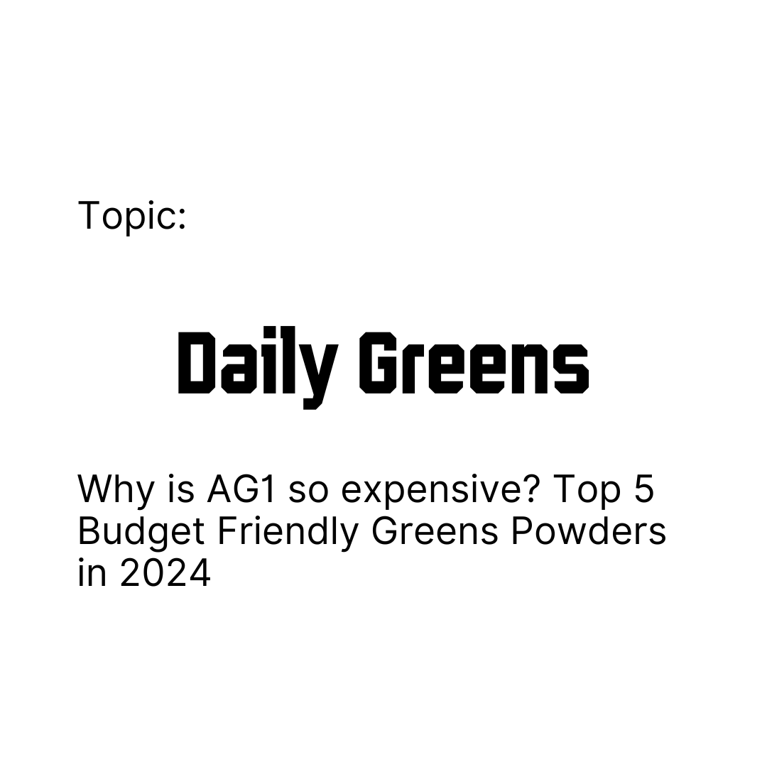 Cover image for Daily Greens article on alternatives to AG1