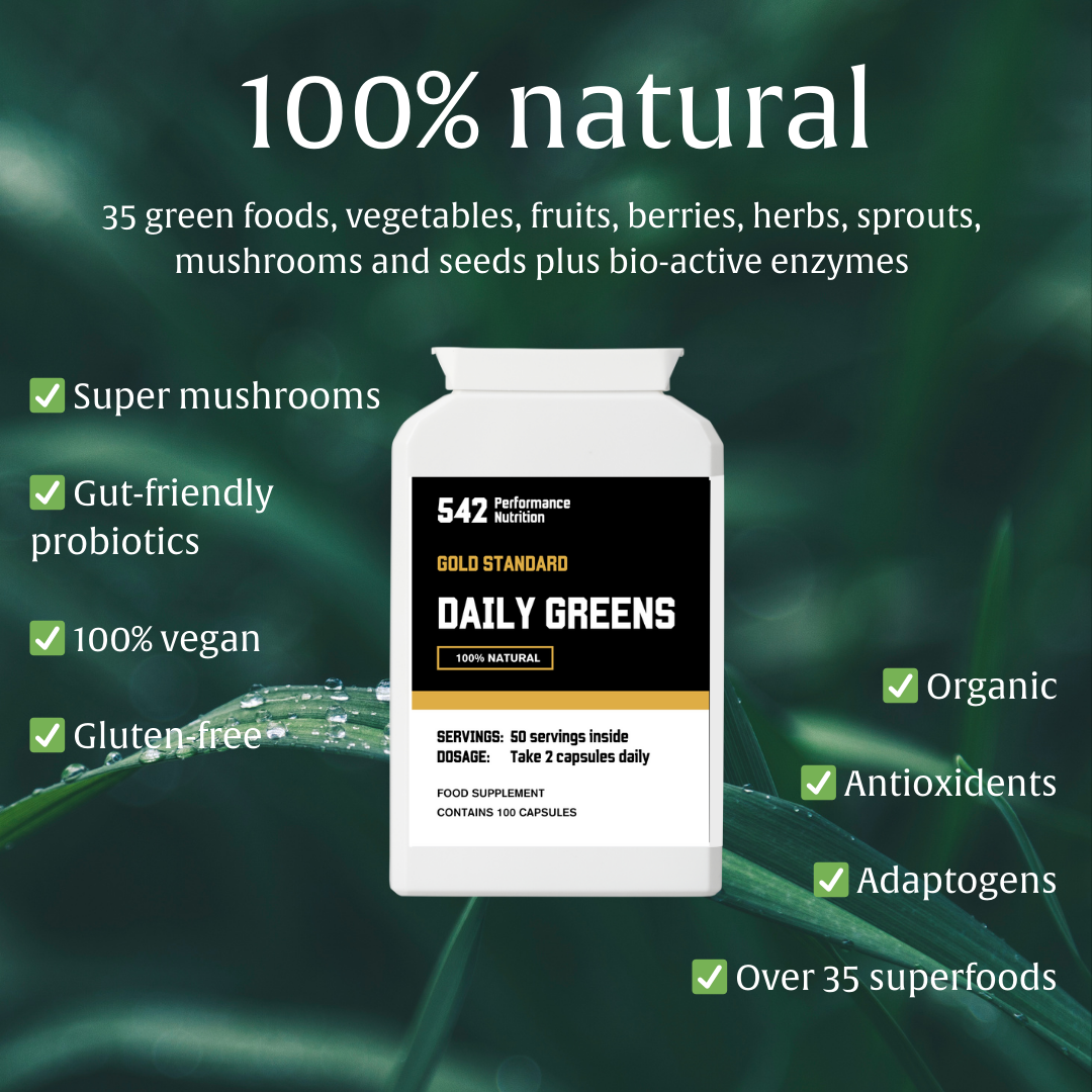 542 Performance Nutrition Daily Greens Natural Supplement Benefits