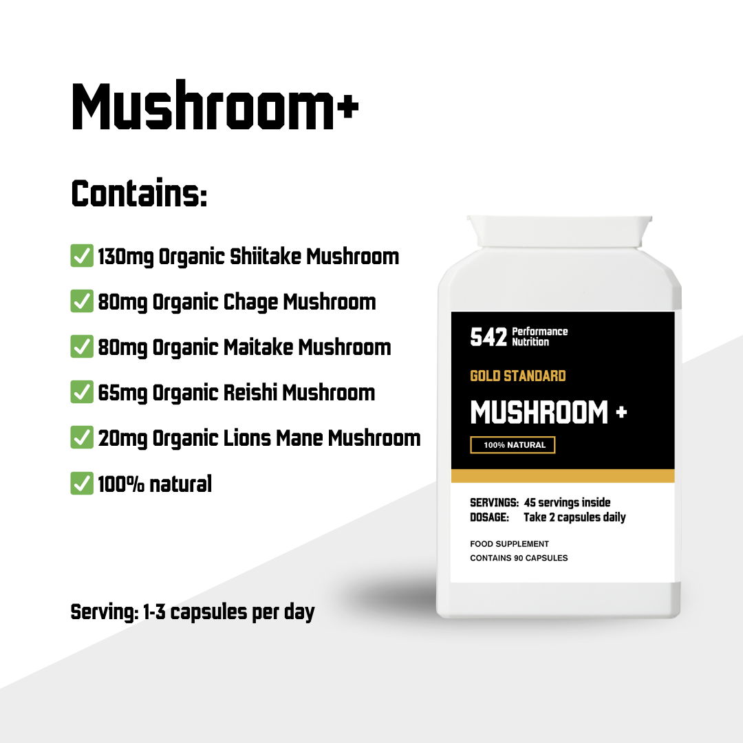 542 Performance Nutrition Mushrooms Natural Supplement Overview